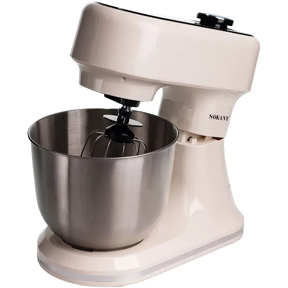 Міксер планетарний SOKANY SK-05016 Beige Комплектація міксер планетарний, віночок, гак для тесту, насадка для густих сумішей, документація