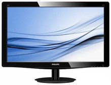 Монитор TFT PHILIPS 20" 206V3LSB/01 16:9 w-LED DVI Slim Black