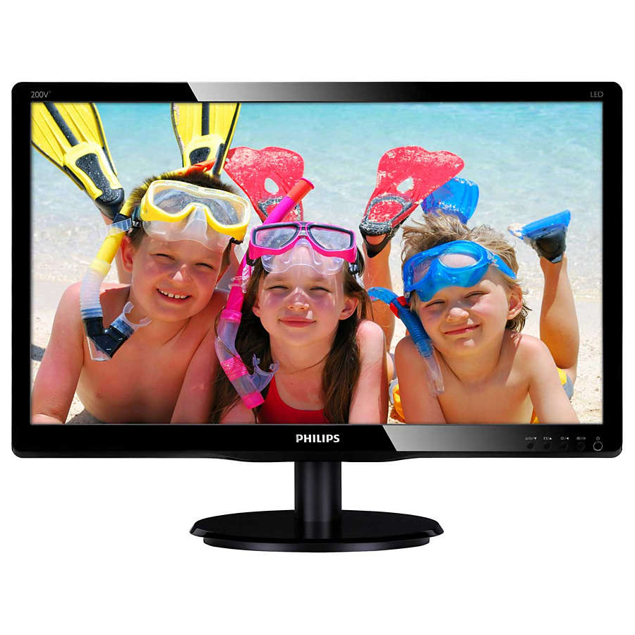 

Монитор PHILIPS 19.53" 200V4QSBR, 19.53" 200V4QSBR/00 16:9 MVA FullHD DVI Black