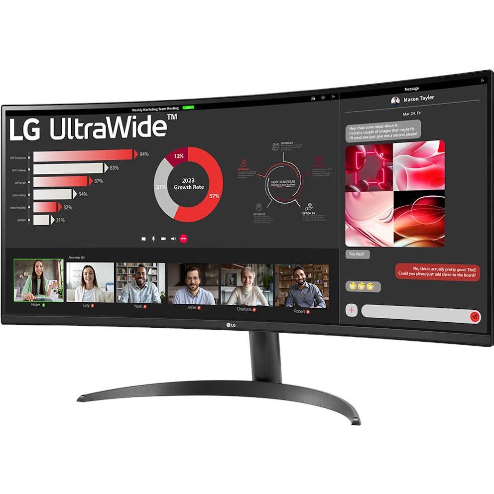 Монитор LG 34WR50QC-B Разрешение 3440 x 1440