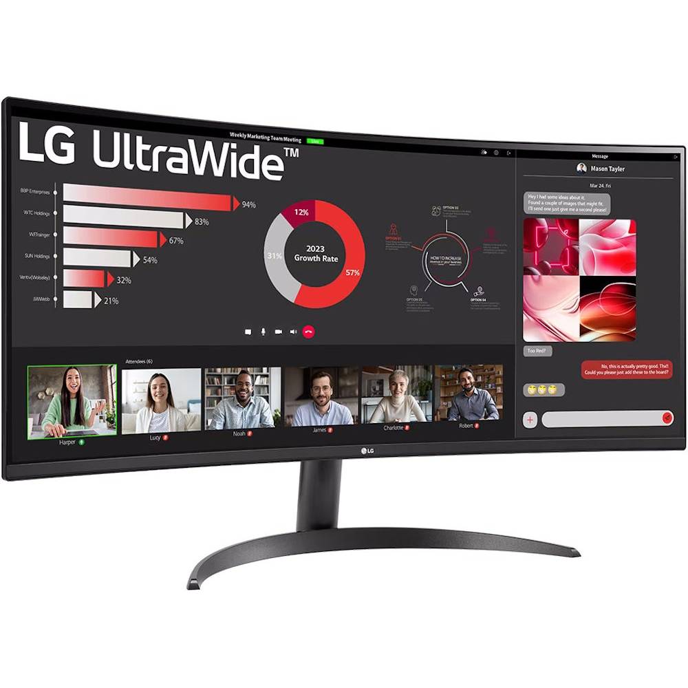 Монитор LG 34WR50QC-B Диагональ 34