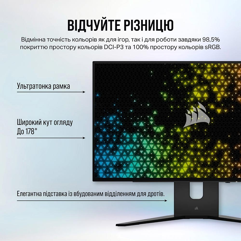 Замовити Монітор CORSAIR XENEON 27QHD240 OLED Gaming (CM-9030002-PE)