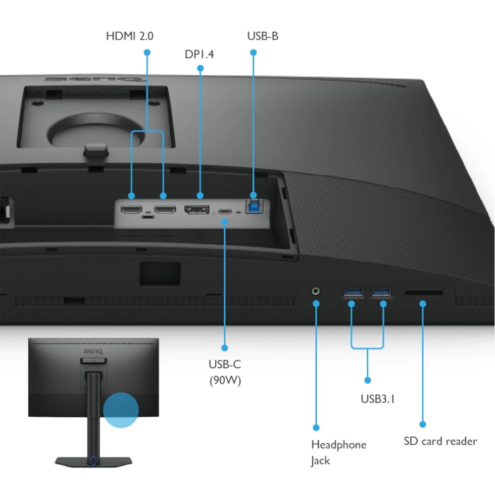 Зображення Монітор BENQ SW272U (9H.LLFLB.QBE)