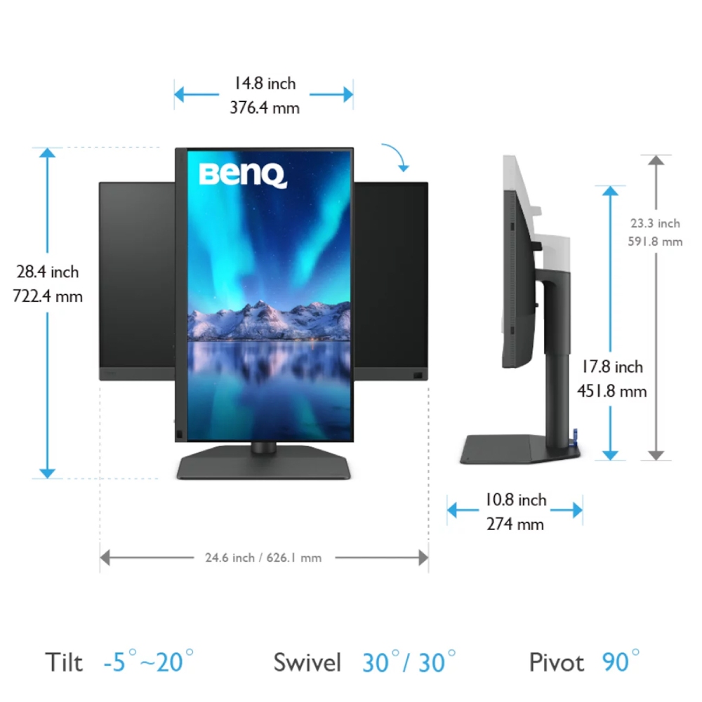 Покупка Монітор BENQ SW272U (9H.LLFLB.QBE)