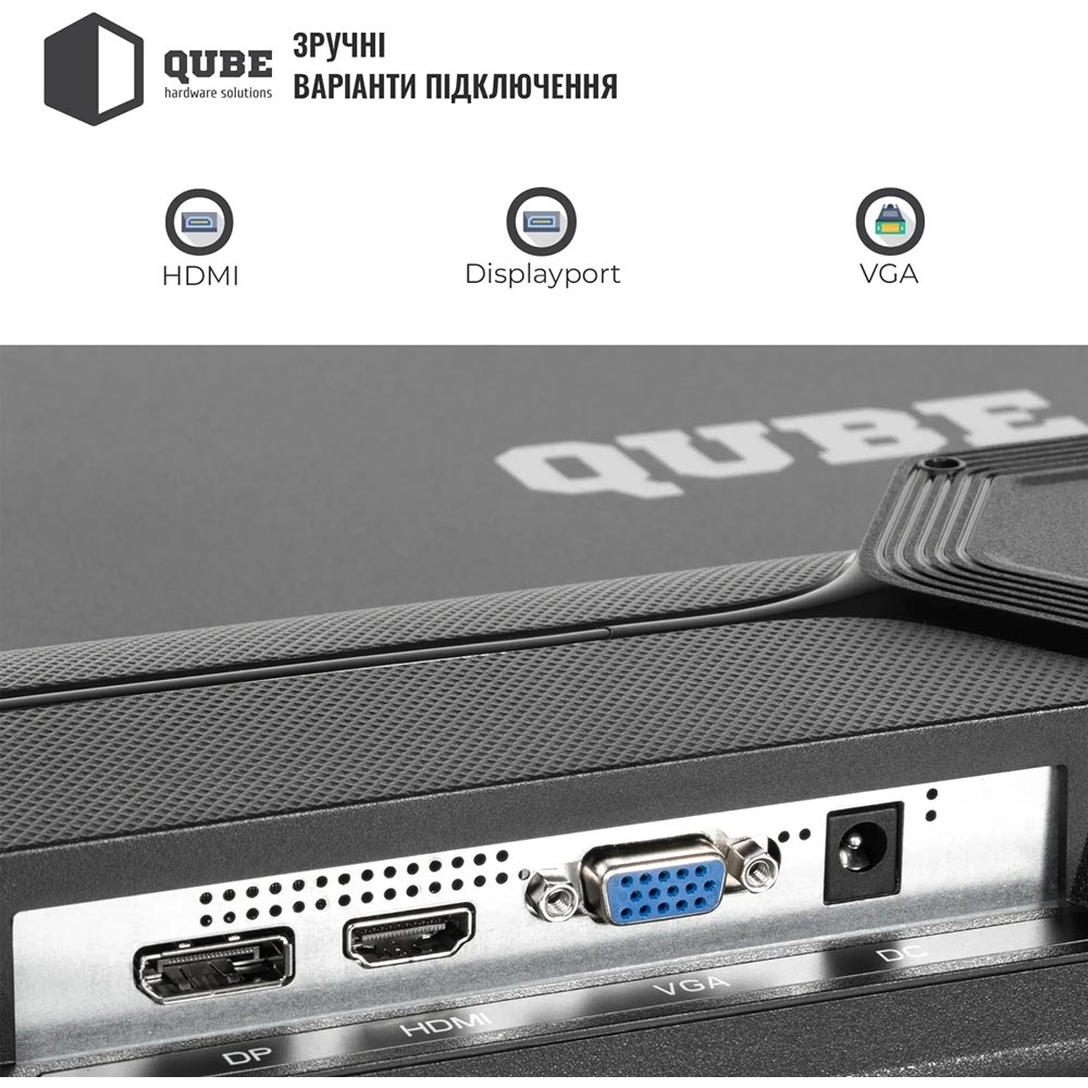 Фото 14 Монітор QUBE B25F100-IPS