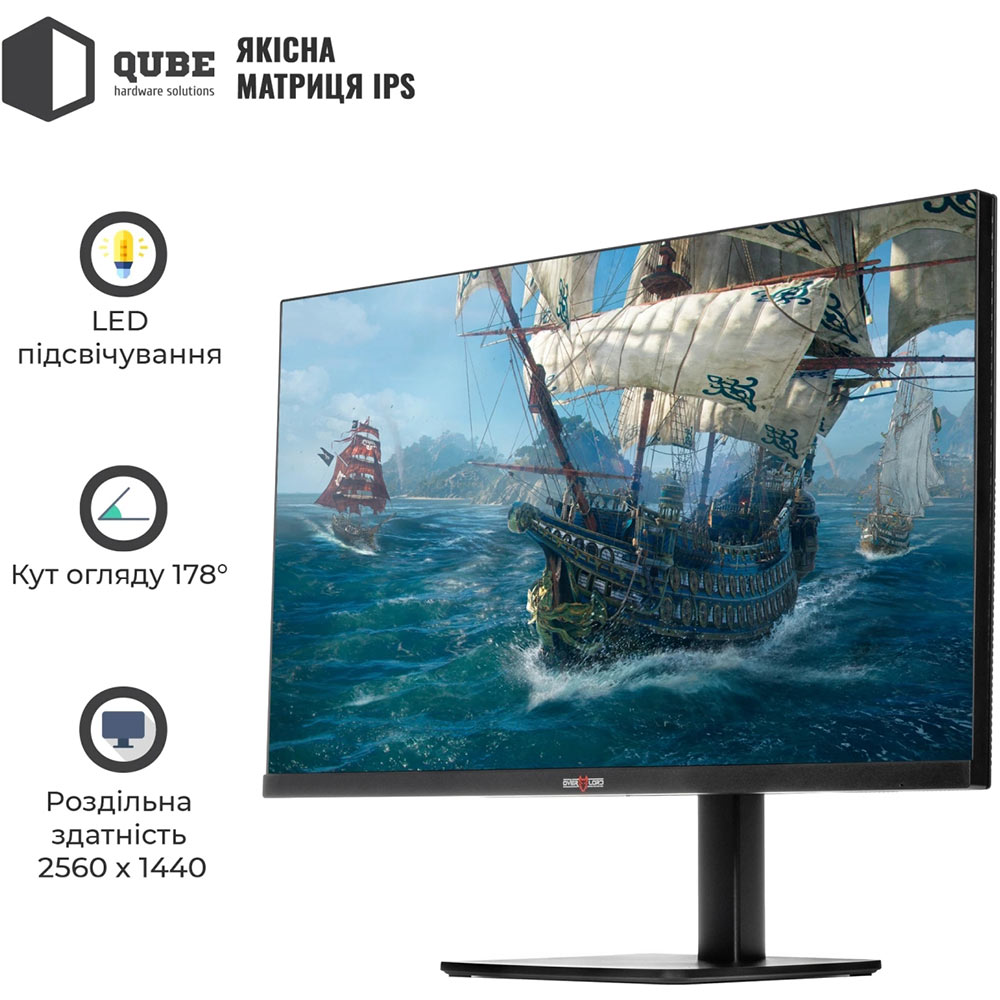 Фото Монітор QUBE Overlord G27Q180HC