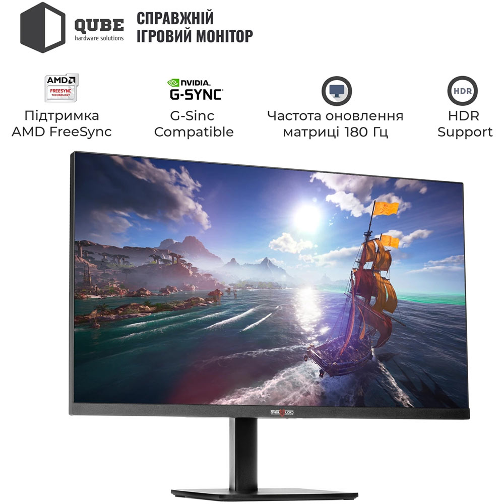 Зображення Монітор QUBE Overlord G27Q180HC