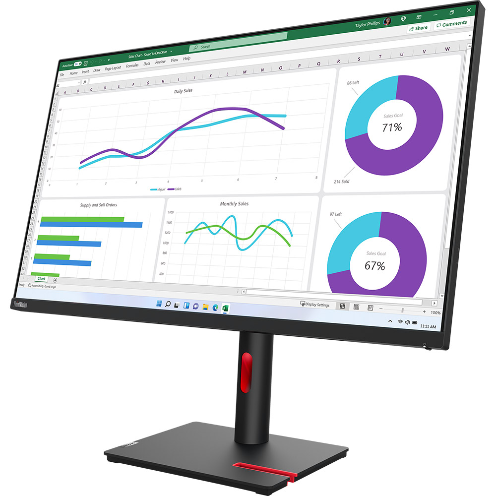 Зовнішній вигляд Монітор LENOVO ThinkVision T32h-30 (63D3GAT1UA)