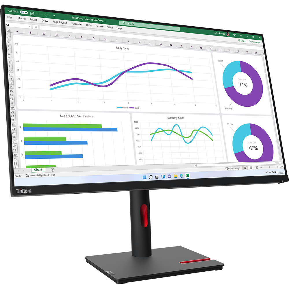 Монітор LENOVO ThinkVision T32h-30 (63D3GAT1UA) Матриця IPS