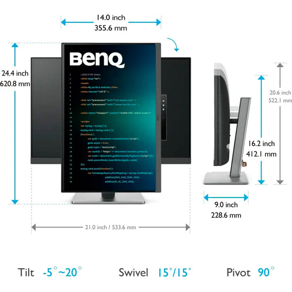 Изображение Монитор BENQ RD280U (9H.LM1LJ.TBE)