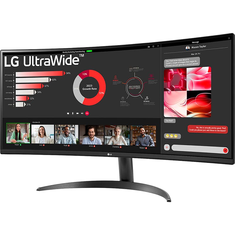 Монітор LG Curved UltraWide 34WR50QK-B Діагональ 34