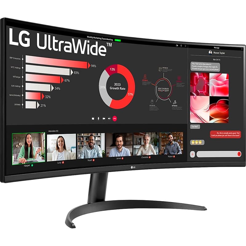 Монітор LG Curved UltraWide 34WR50QK-B Матриця VA