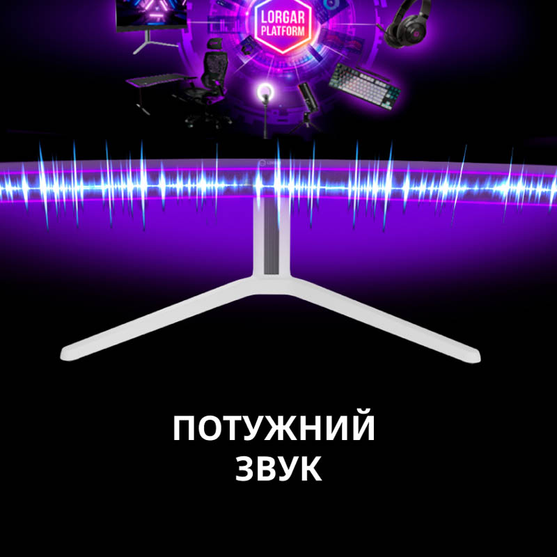 Фото Монітор LORGAR 34MP1 UWQHD Black/Gray (LRG-34MP1W180C-GY)