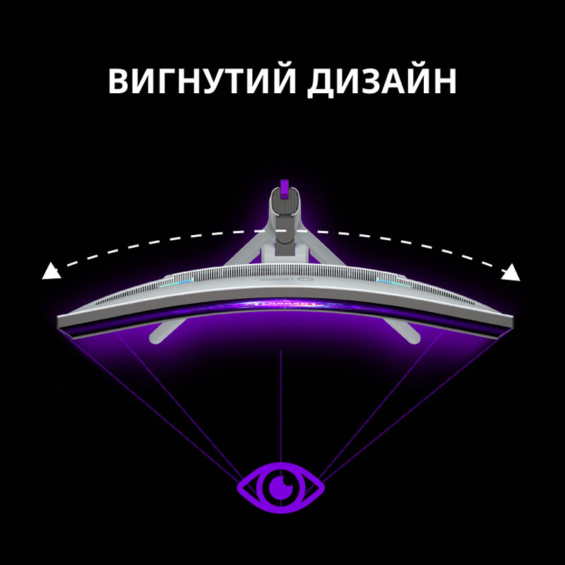 Монітор LORGAR 34MP1 UWQHD Black/Gray (LRG-34MP1W180C-GY) Діагональ 34