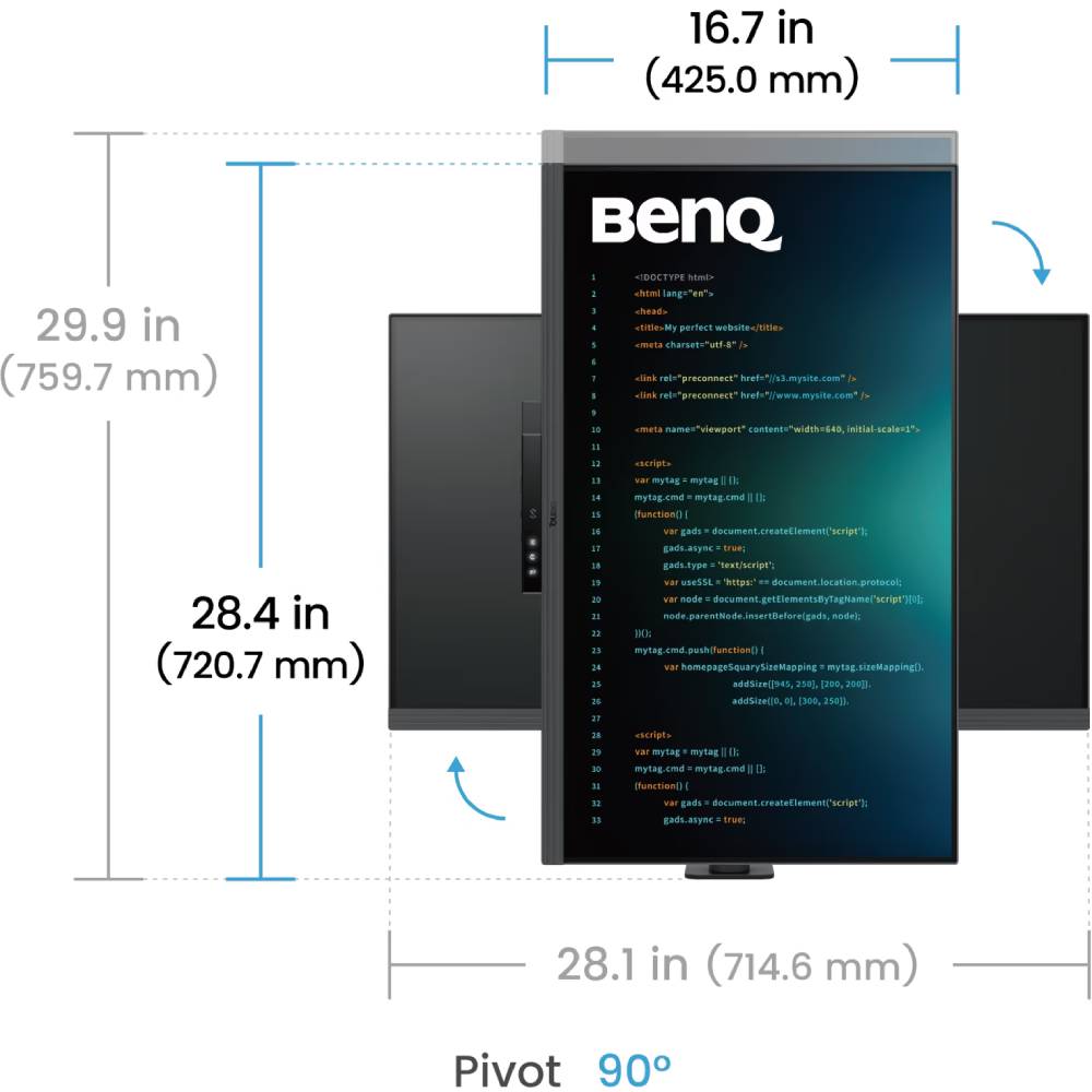 Огляд Монітор BENQ RD320UA Metallic Grey (9H.LMTLA.TBE)