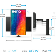 Монитор BENQ PD2706UA Dark Grey (9H.LLKLB.QEE)