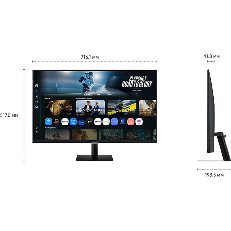 В Фокстрот Монитор SAMSUNG LS32FM702UIXUA Black