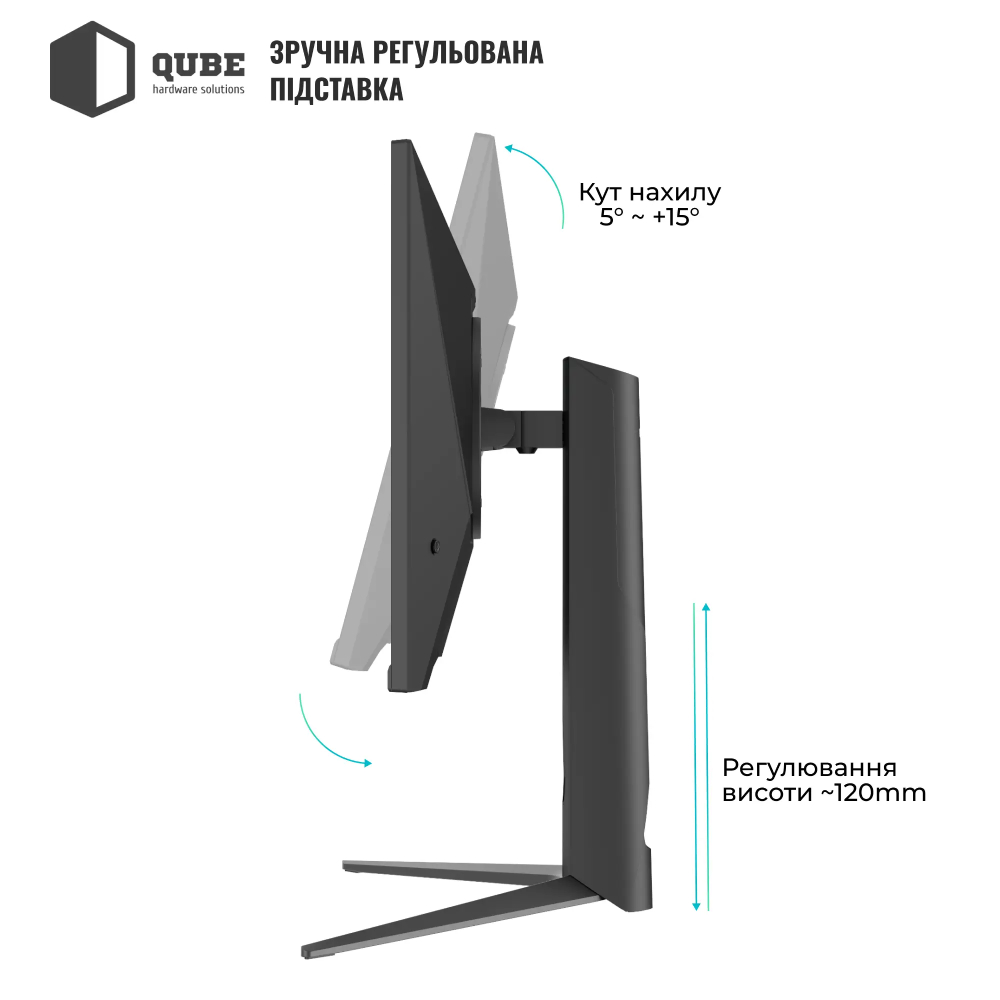 Монітор QUBE Overlord G25F300H Зображення Монітор QUBE Overlord G25F300H