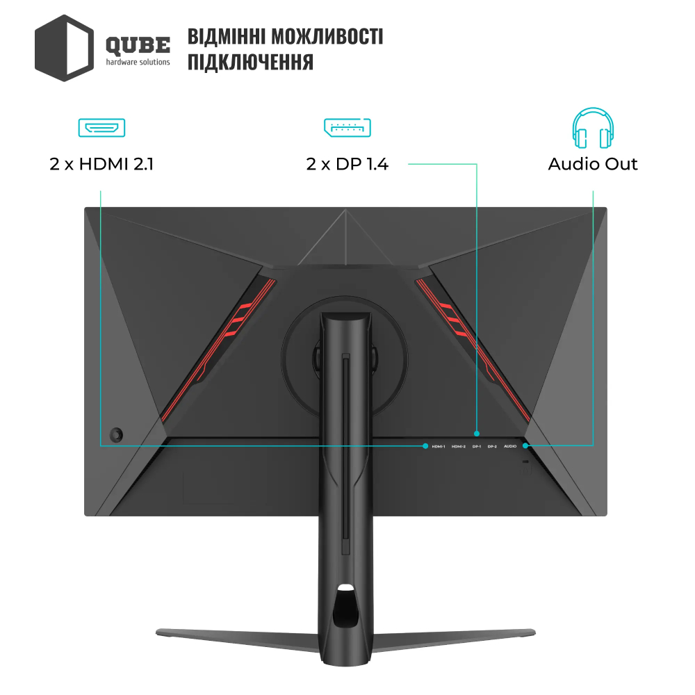 Монітор QUBE Overlord G27Q300H Зображення Монітор QUBE Overlord G27Q300H
