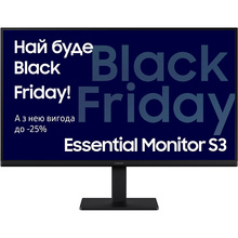 Монітор SAMSUNG 27" Essential Monitor S3 S30GD Full HD (LS27D300GAIXUA)