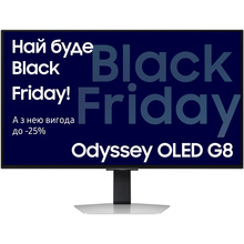 Монитор SAMSUNG 32" Odyssey OLED G8 G81SF 4K Silver (LS32FG812SIXUA)