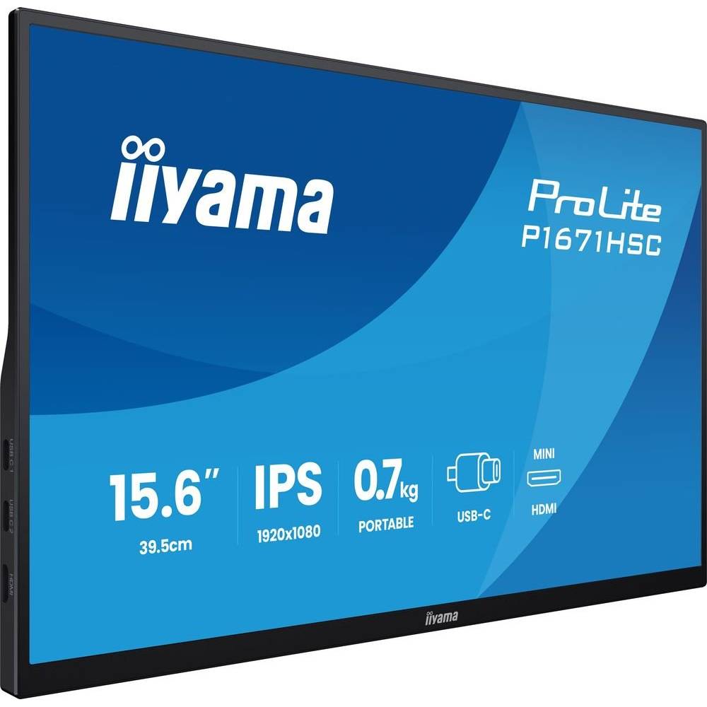Монітор IIYAMA ProLite Black (P1671HSC-B1) Діагональ 15.6