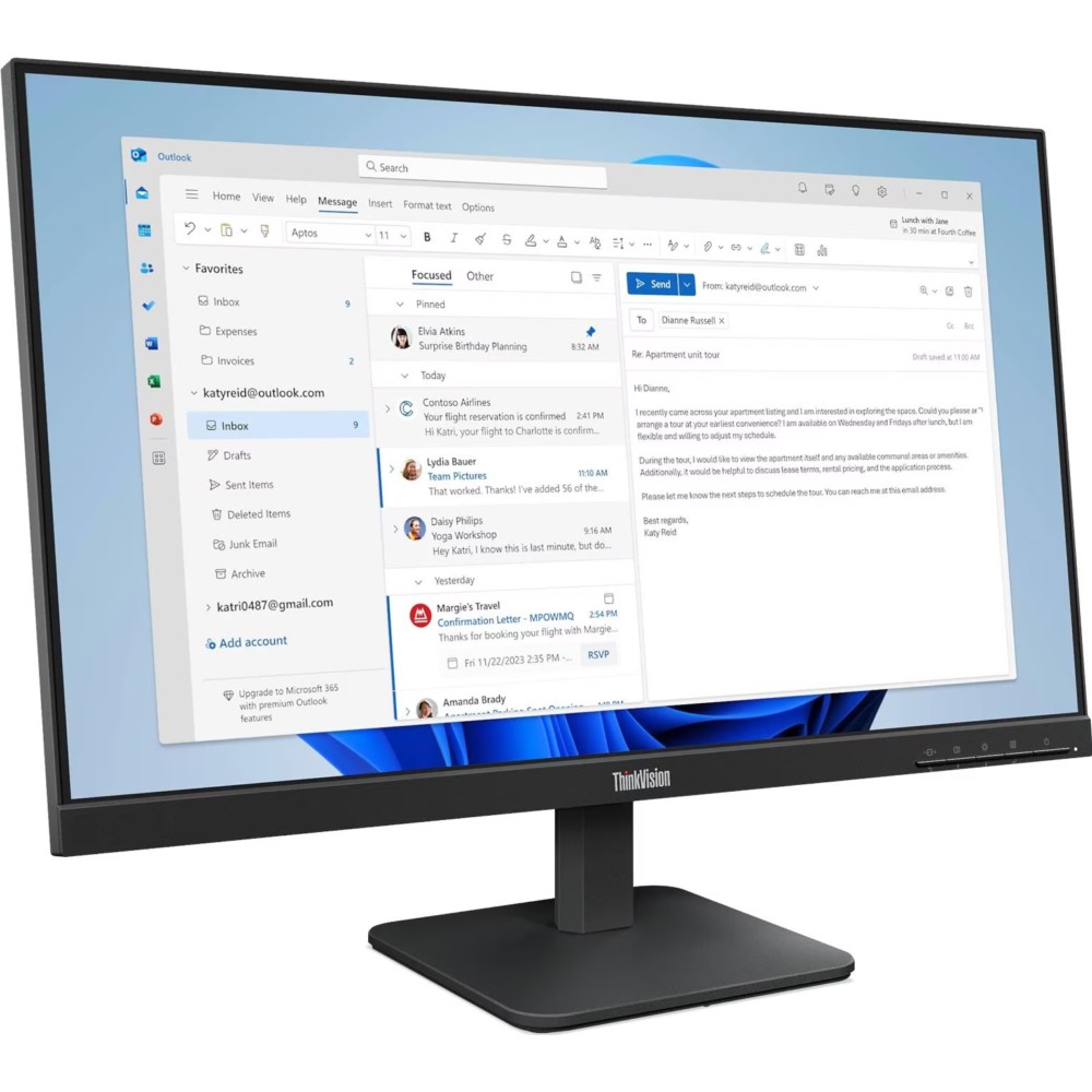 Монитор LENOVO ThinkVision S24-4e (64B5KAT1UA) Разрешение 1920 x 1080