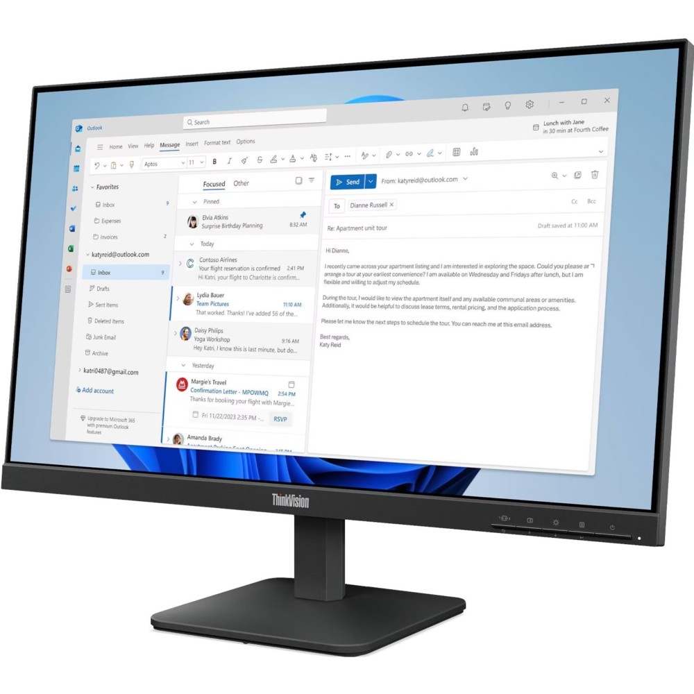 Монитор LENOVO ThinkVision S24-4e (64B5KAT1UA) Диагональ 23.8