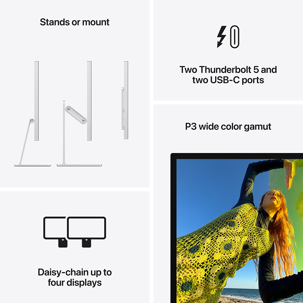 Фото 4 Монитор APPLE Studio Display Nano-Texture Glass Tilt-Adjustable Stand (MFF24RU/A)