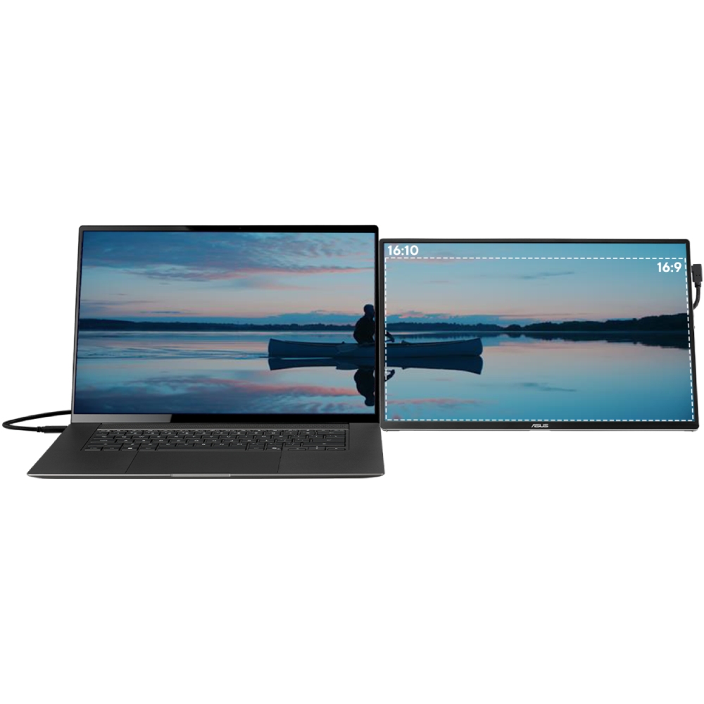 Зовнішній вигляд Монітор ASUS ZenScreen MQ16FC (90LM0CNV-B01N71)