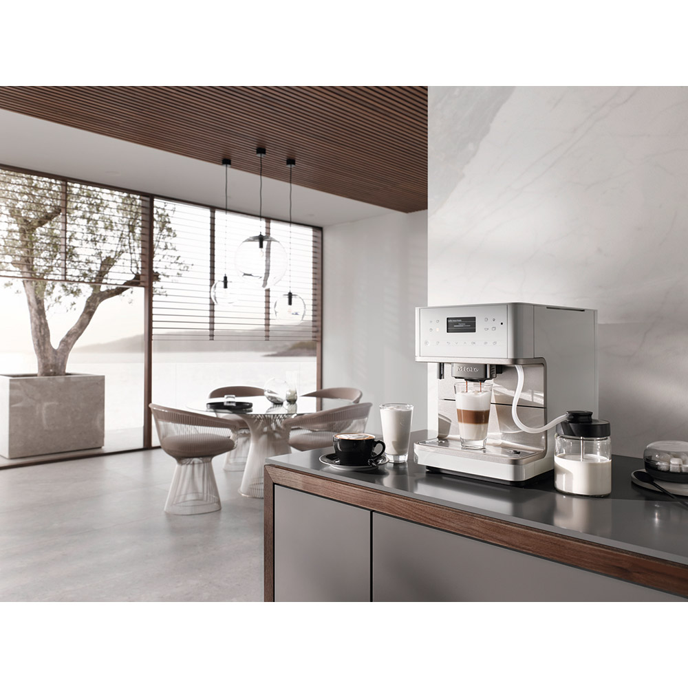 Зовнішній вигляд Кавомашина MIELE CM 6360 Diamond White