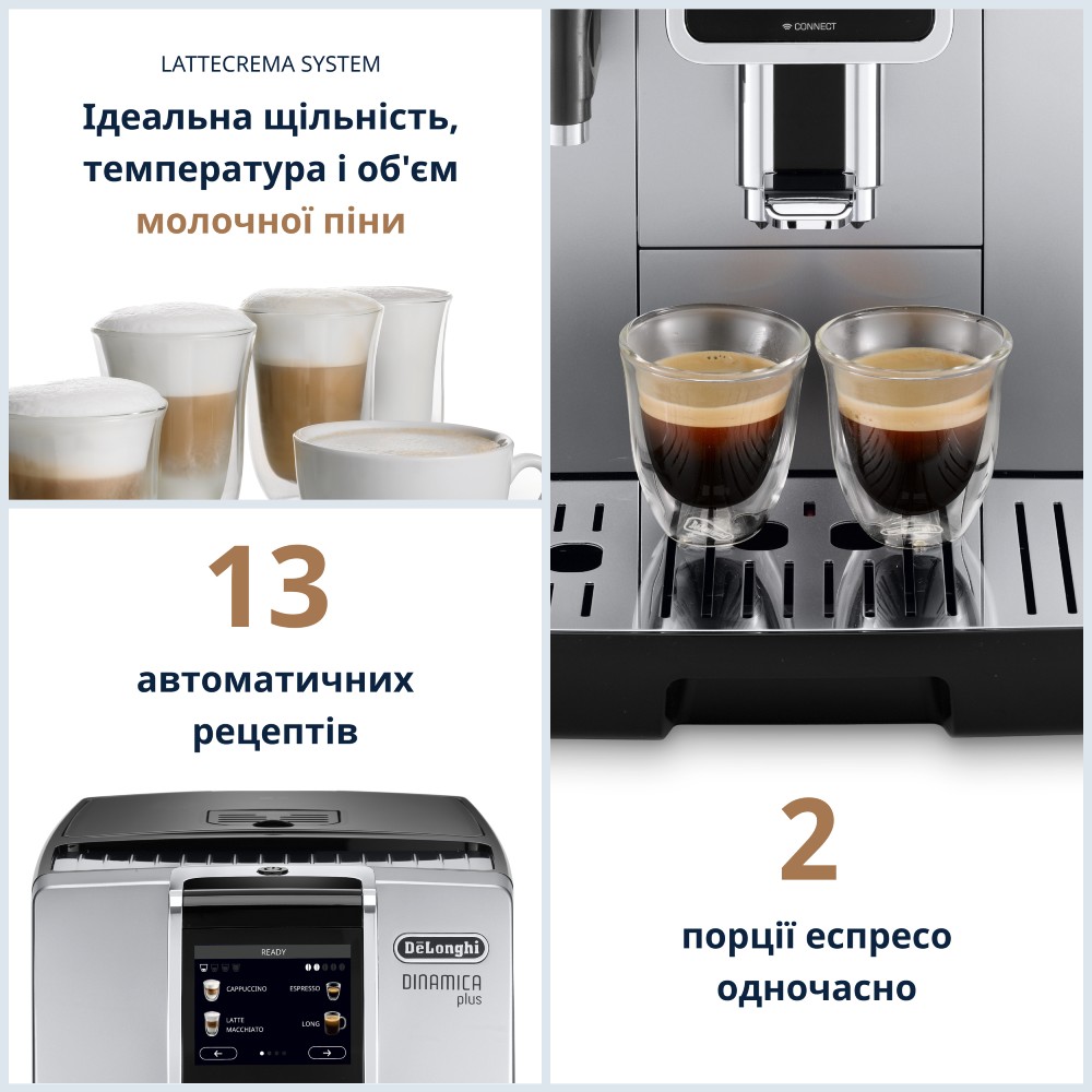 Кавомашина DELONGHI ECAM370.85.SB Потужність 1450