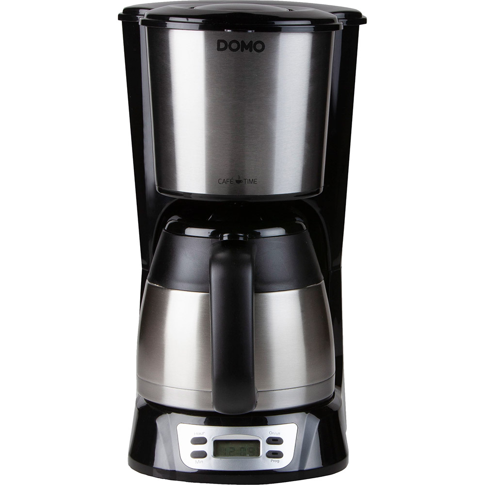 

Кофеварка DOMO Coffee maker black+inox 1L thermos jug, Coffee maker black+inox 1L thermos jug