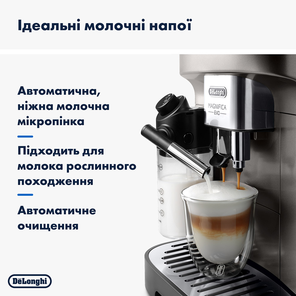 Кофемашина DELONGHI Magnifica Evo ECAM290.81.TB Внешний вид Кофемашина DELONGHI Magnifica Evo ECAM290.81.TB