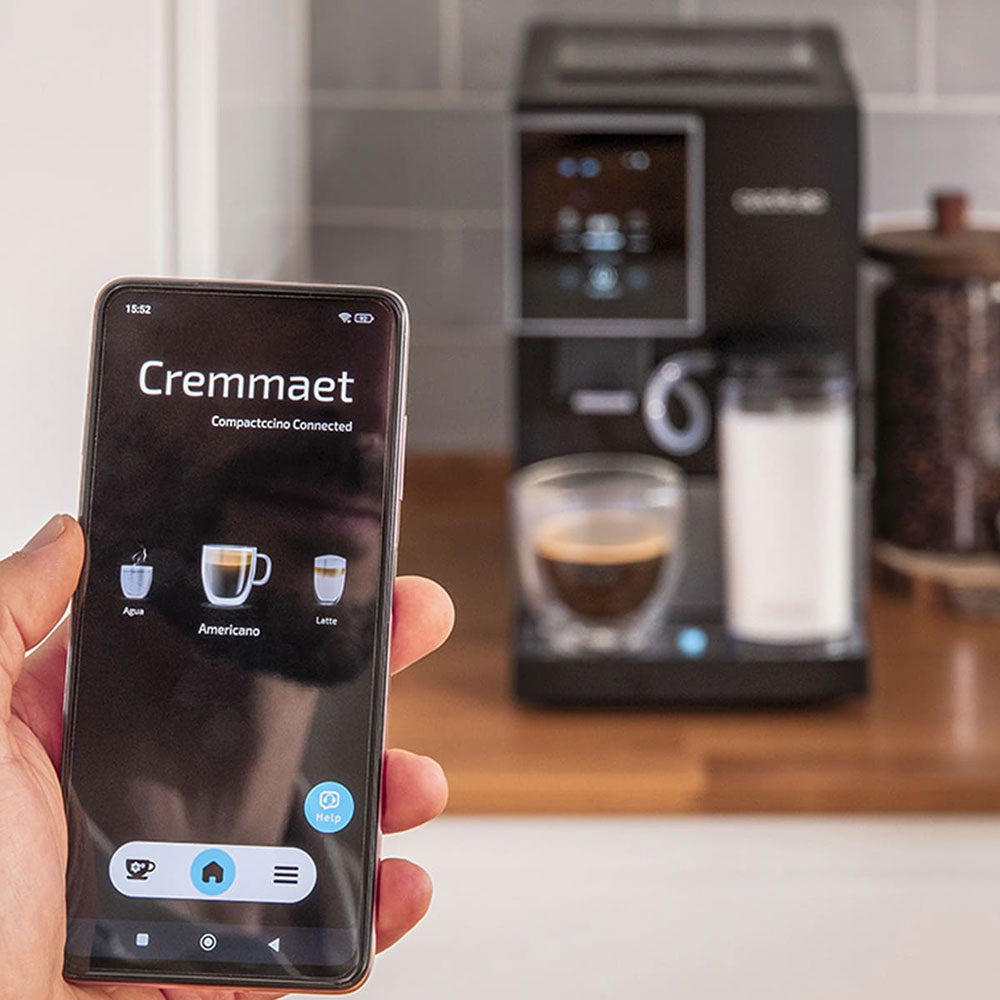 Кавомашина CECOTEC Cremmaet Compactccino Connected Black Silver (CCTC-01463) Давление 19