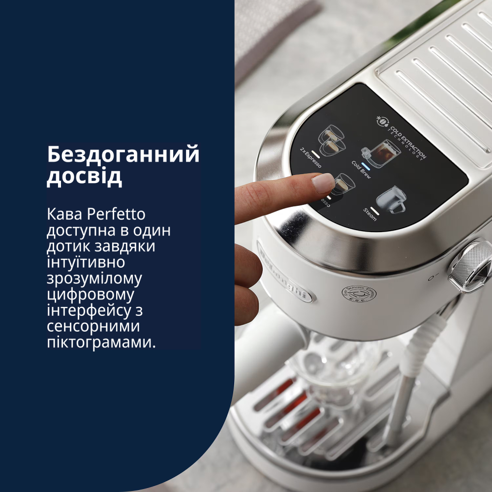 Кофеварка DELONGHI Dedica Duo (EC890.WI) Мощность 1450