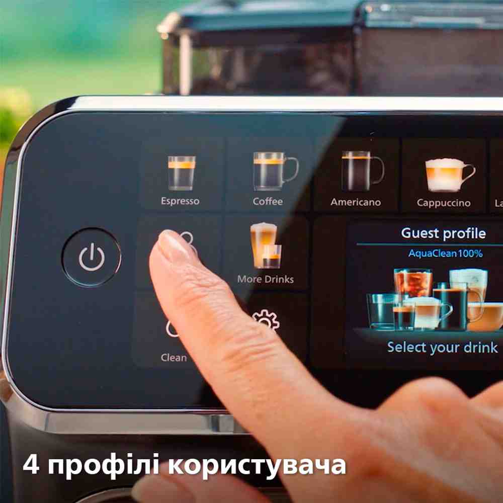 Кавомашина PHILIPS Series 5500 (EP5544/50) Комплектація Мірна ложка, Тест жорсткості води, Фільтр AquaClean, Кришка для зберігання LatteGo