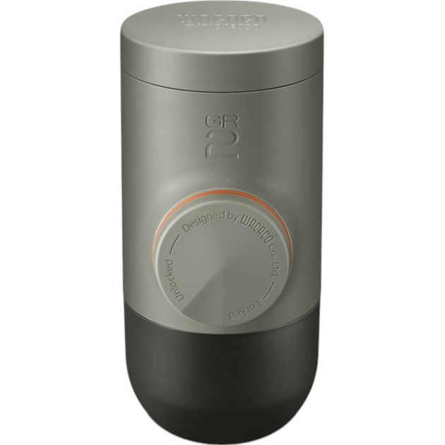 Портативна кавоварка WACACO Minipresso GR2 (WMINIGR2) Комплектація Wacaco Minipresso GR2, вбудована чашка для кави, мірна ложка, щіточка для чищення, сумка для зберігання, інструкція