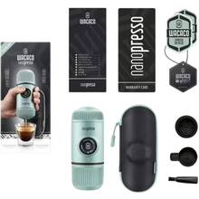 Портативна кавоварка WACACO Nanopresso з чохлом Blue (WNANOBLUE)