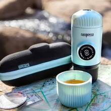 Портативна кавоварка WACACO Nanopresso з чохлом Blue (WNANOBLUE)