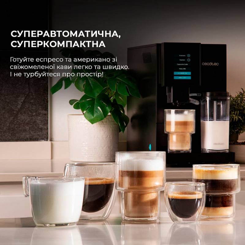 Покупка Кофемашина CECOTEC Cremmaet Compactccino Black/Silver A01_EU01_105455