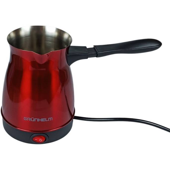 Электротурка GRUNHELM 0,5л Red (GMT-2105SR) Приготовление капучино отсутствует