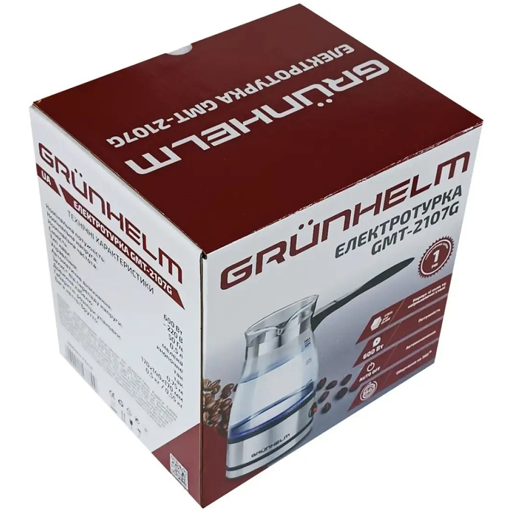 Электротурка GRUNHELM 0,5л GMT-2107G Управление механическое
