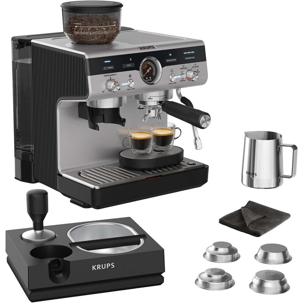 Кофемашина KRUPS Precision+ XP804T10 Кофемашина KRUPS Precision+ XP804T10 Давление 15