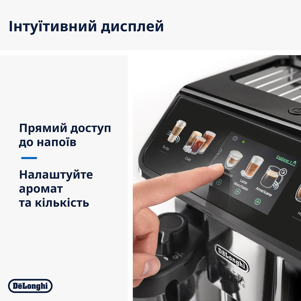 Зовнішній вигляд Кавомашина DELONGHI Eletta Explore ECAM450.55.G
