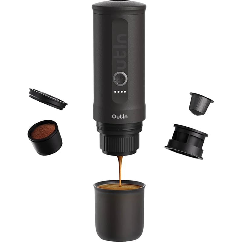 Портативная кофеварка OUTIN Space Grey (OTEM-01-SG) Используемый кофе молотый