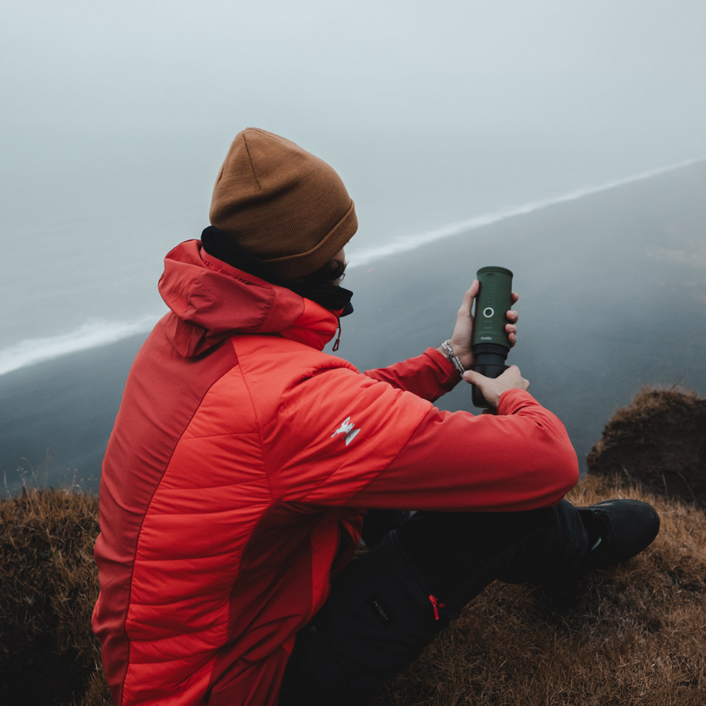 Огляд Портативна кавоварка OUTIN Forest Green (OTEM-01-FG-BAG)