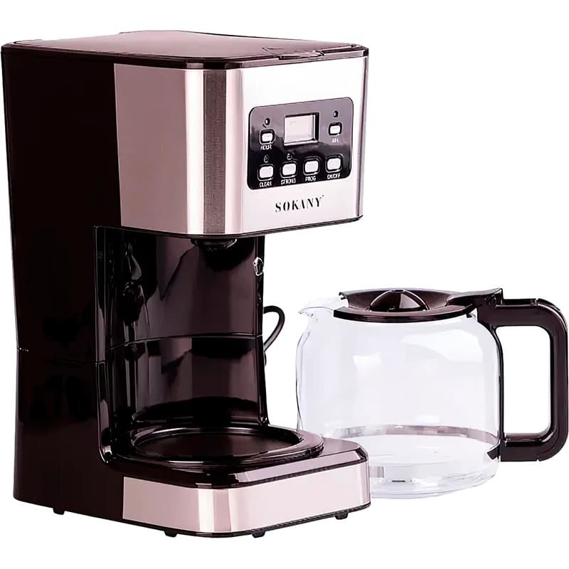 Кофеварка SOKANY CM-121E Black/Silver (LGCM-121E) Используемый кофе молотый
