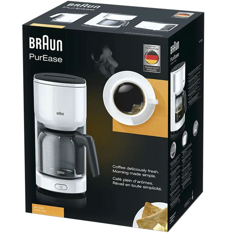 Кофеварка BRAUN KF 3120 WH Используемый кофе молотый