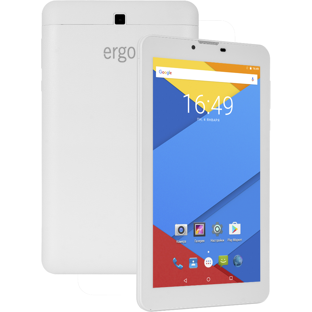 Планшет ERGO Tab A700 3G White Разрешение, пикс 1024x600